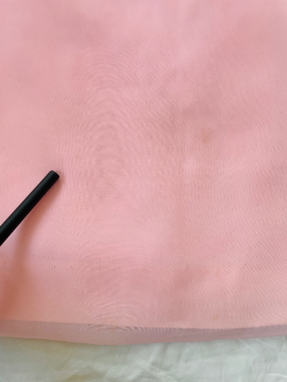 Vintage 1960s Ballet Pink Chiffon Bow Dress L - Picture 12 of 14